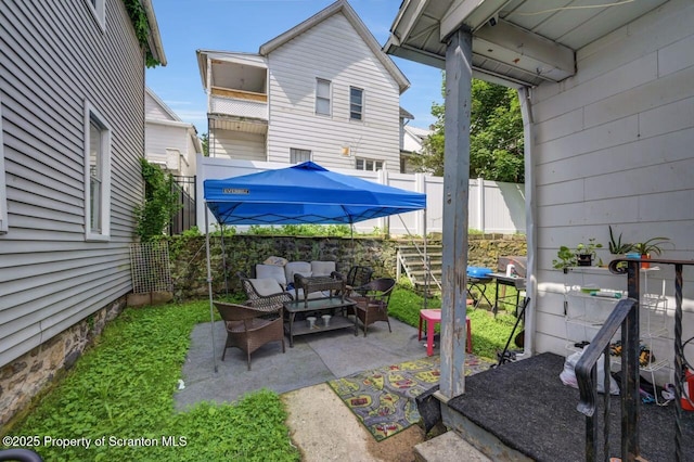 1116 Rock St Rear, Rear, Scranton, PA 18504 - view of patio featuring an outdoor hangout area