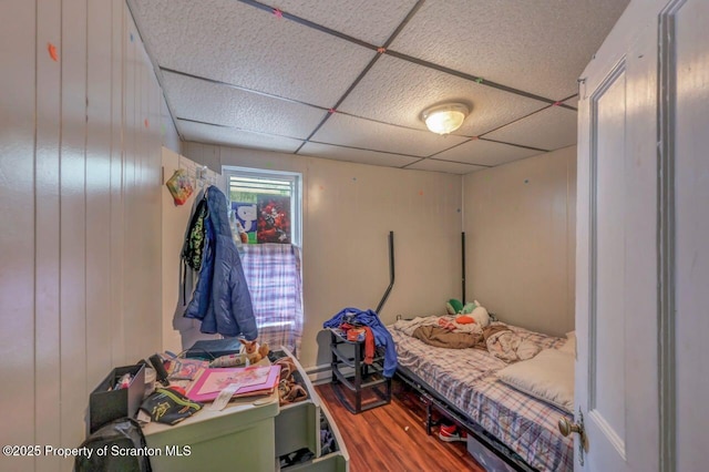 1116 Rock St Rear, Rear, Scranton, PA 18504 - bedroom featuring wood finished floors and a paneled ceiling