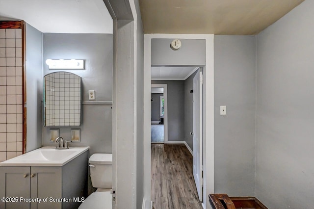 1014 Jackson St 1012, Scranton, PA 18504 - bathroom featuring vanity and wood finished floors