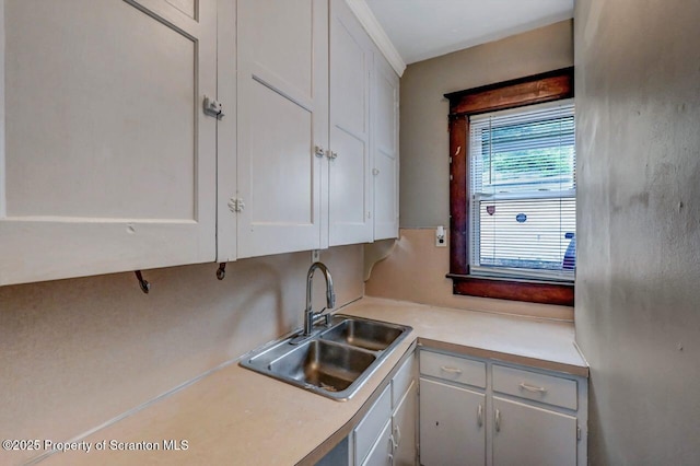 1014 Jackson St 1012, Scranton, PA 18504 - kitchen with light countertops and white cabinetry