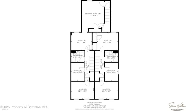 1014 Jackson St 1012, Scranton, PA 18504 - view of floor plan / room layout
