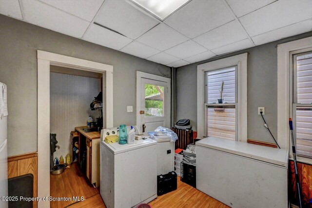 1014 Jackson St 1012, Scranton, PA 18504 - laundry room featuring washer / clothes dryer and light wood-style flooring