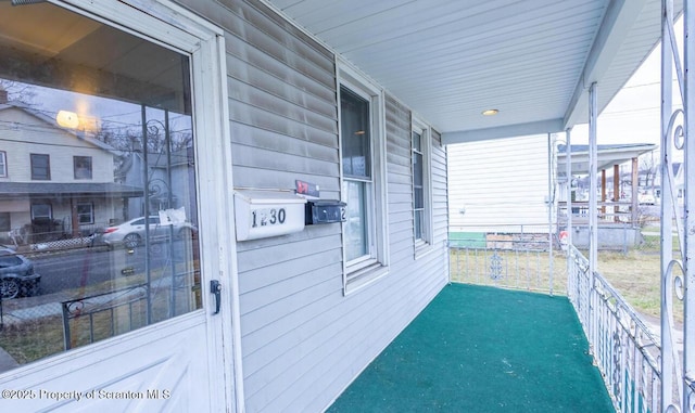 exterior space with covered porch