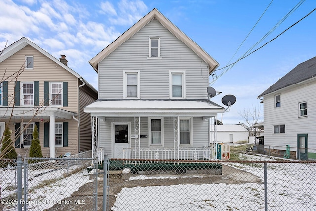 view of front property with a porch