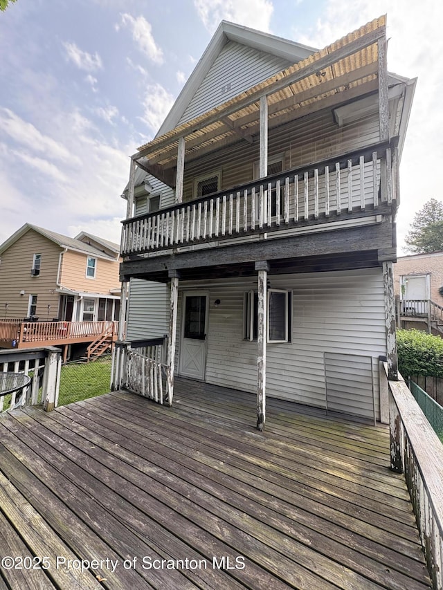 210 School St, Scranton, PA 18508 - view of wooden terrace