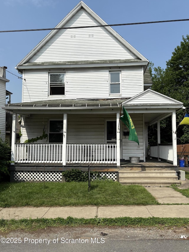 210 School St, Scranton, PA 18508 - view of front of home featuring a porch