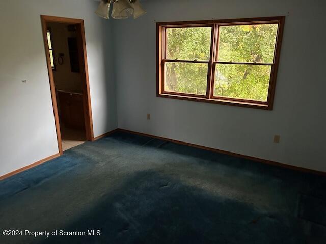 unfurnished room featuring carpet flooring and ceiling fan