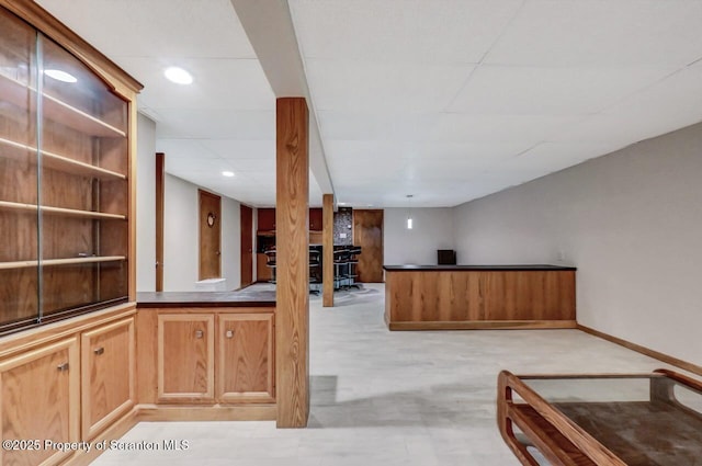 bar with a drop ceiling