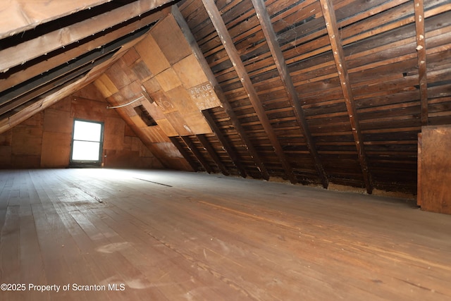 view of attic