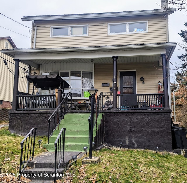 view of front of house featuring a porch