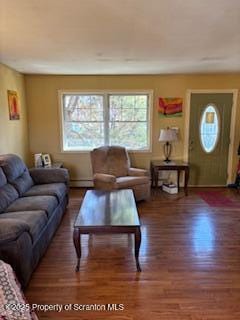 living room featuring wood finished floors