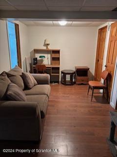 living room featuring hardwood / wood-style floors