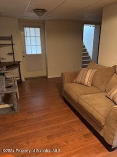 living room featuring hardwood / wood-style floors