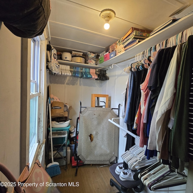 612 Ferdinand St, Scranton, PA 18508 - walk in closet featuring wood finished floors