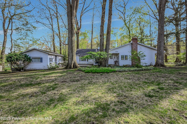 view of grassy yard