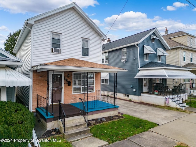 view of front of home with a porch