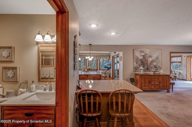 37 S Lehigh River Dr, Clifton Twp, PA 18424 - dining room featuring light carpet and recessed lighting