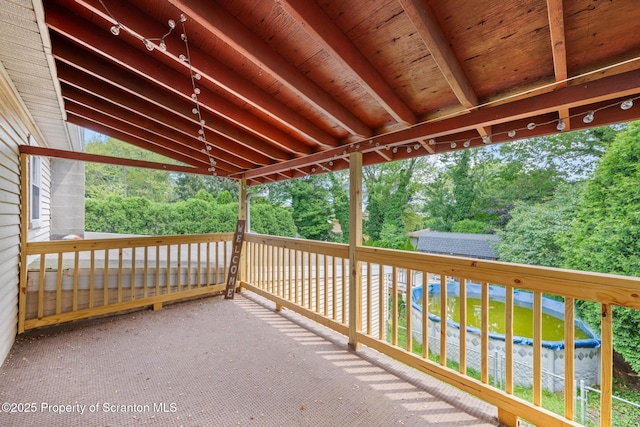 609 Landmesser Ave, West Hazleton, PA 18202 - balcony featuring view of wooded area