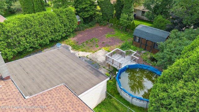 609 Landmesser Ave, West Hazleton, PA 18202 - drone / aerial view of a pool area