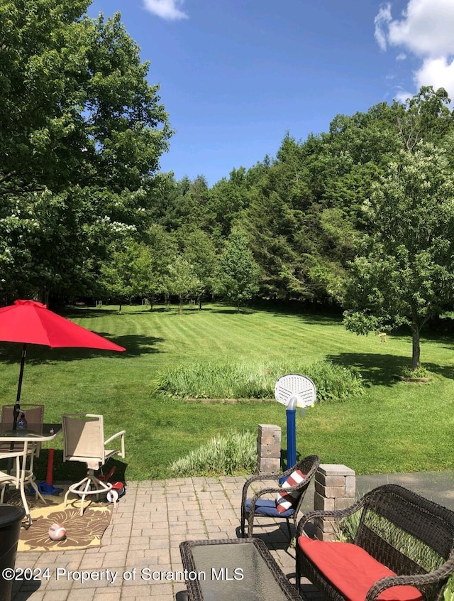 view of yard with a patio