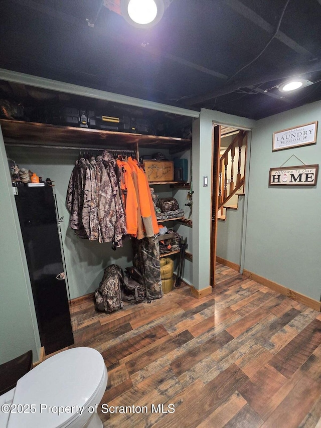 interior space featuring hardwood / wood-style floors