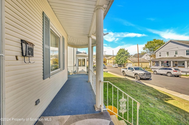 view of patio / terrace with a porch