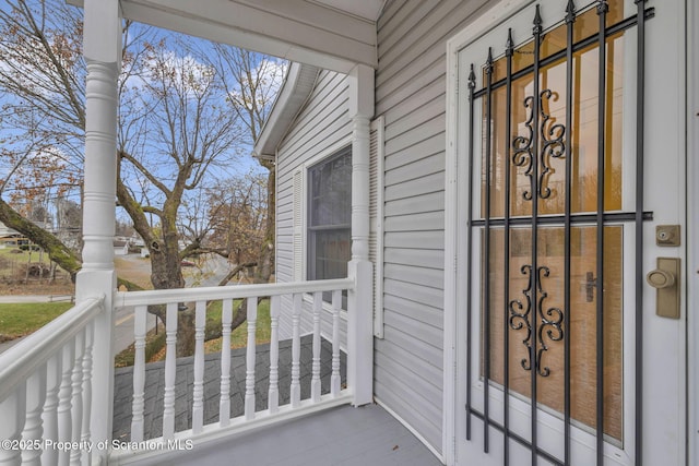 balcony with covered porch