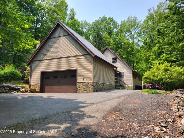 1445 Heart Lake Rd, Scott Twp, PA 18433 - view of home's exterior featuring stone siding