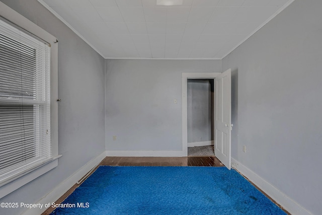 445 Leggett St, Scranton, PA 18508 - unfurnished room with ornamental molding and wood finished floors