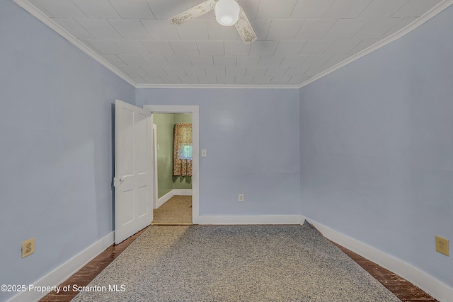 445 Leggett St, Scranton, PA 18508 - unfurnished room with crown molding and wood finished floors