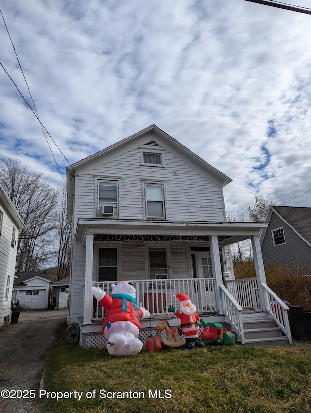 view of front of property with a porch