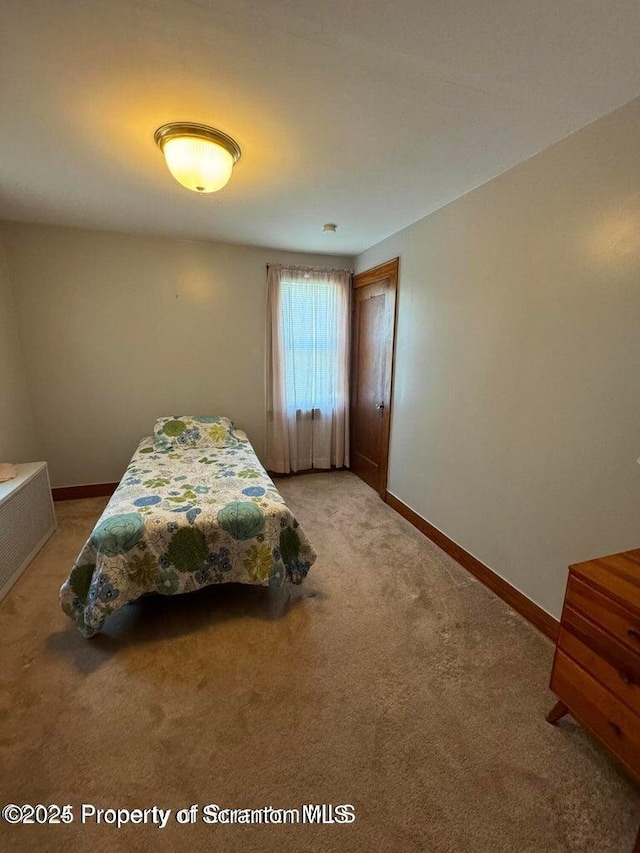 506 N Sumner Ave, Scranton, PA 18504 - bedroom with baseboards and light colored carpet