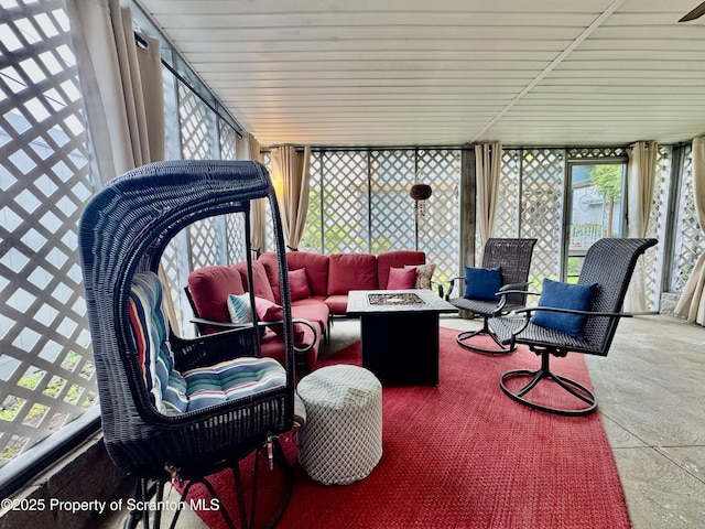 918 Hemlock St, Scranton, PA 18505 - sunroom / solarium with an outdoor living space with a fire pit