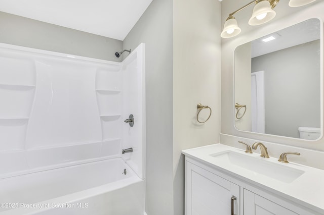 14 Maiden Ln, Susquehanna, PA 18847 - full bathroom with vanity, shower / tub combination, and toilet