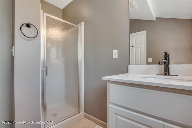 134 Laurel Hill Dr Unit 102, Greentown, PA 18426 - full bath with a shower stall, vanity, and tile patterned flooring