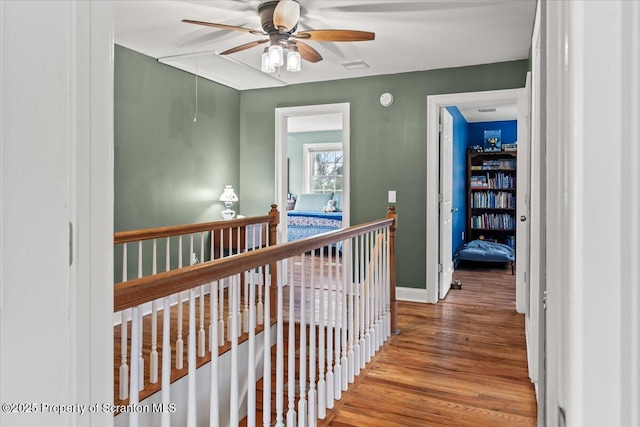 hall featuring light hardwood / wood-style floors