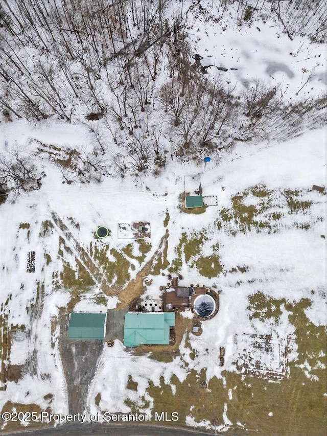 view of snowy aerial view