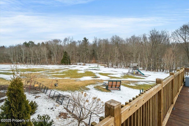 exterior space featuring a playground