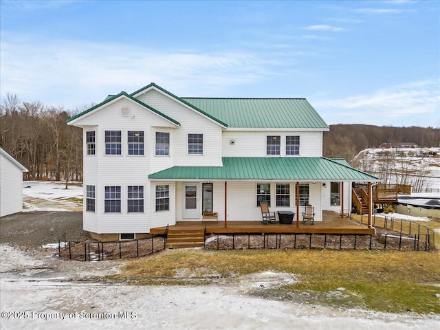 view of front of house with covered porch