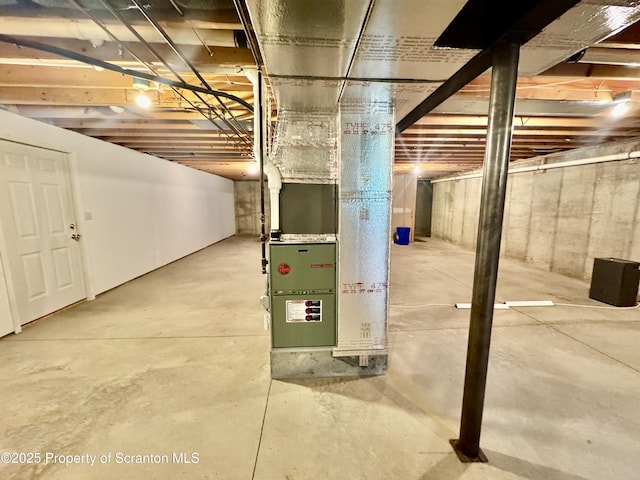 13 Forest Glen Dr, Scranton, PA 18504 - unfinished basement featuring heating unit