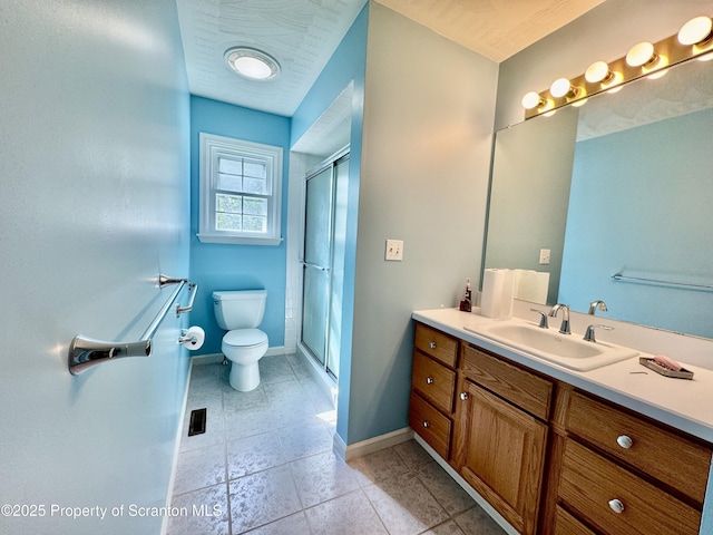 13 Forest Glen Dr, Scranton, PA 18504 - full bathroom featuring vanity, a stall shower, and tile patterned flooring