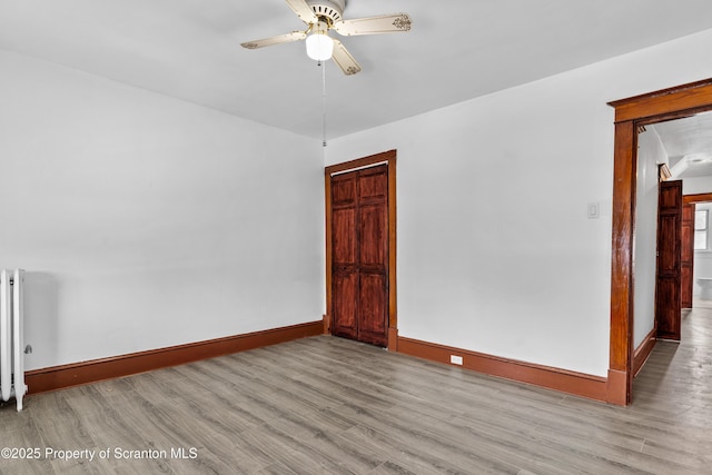 37 Goeringer Ave, Hanover Twp, PA 18706 - spare room with a ceiling fan, baseboards, and wood finished floors