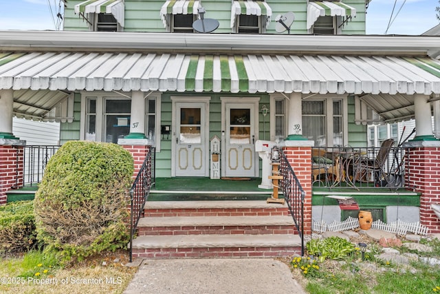 37 Goeringer Ave, Hanover Twp, PA 18706 - view of exterior entry with covered porch