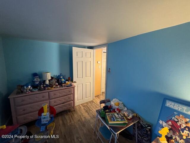 bedroom featuring wood-type flooring