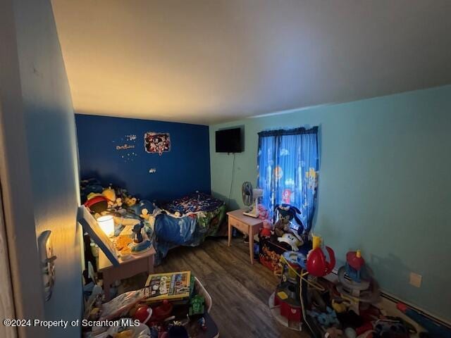 bedroom featuring wood-type flooring