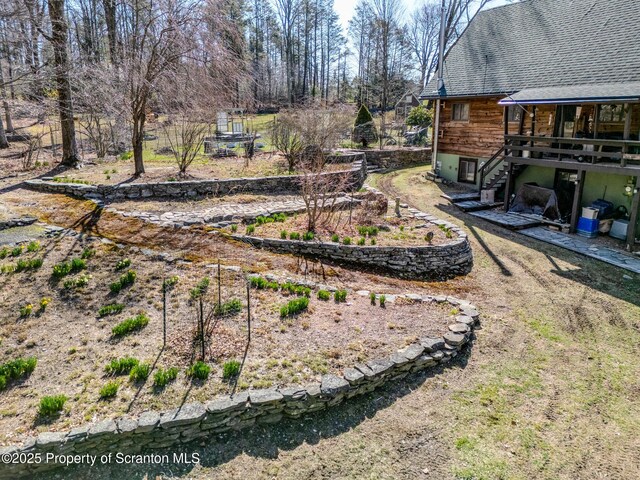 125 Frances Ln, Greentown, PA 18426 - view of yard featuring stairway and a deck