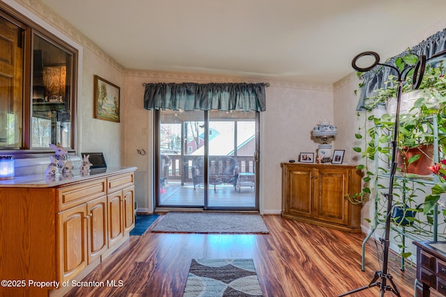 125 Frances Ln, Greentown, PA 18426 - entryway with dark wood finished floors and baseboards