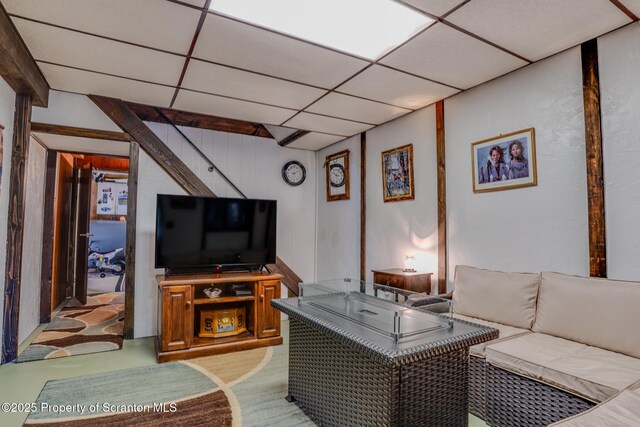 125 Frances Ln, Greentown, PA 18426 - living room with a drop ceiling
