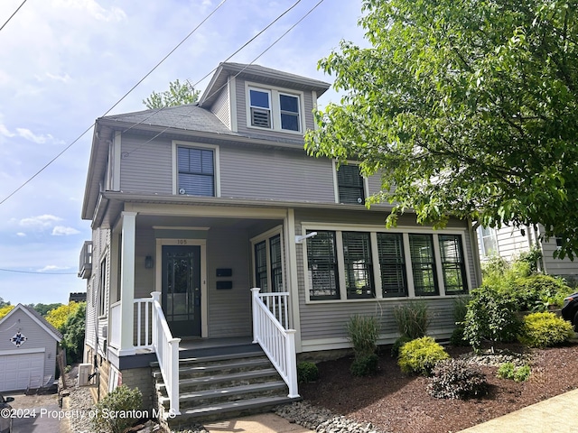 view of front of home featuring covered porch