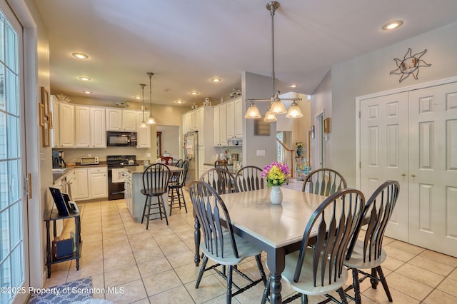 157 Mcesther Dr Unit L 31, Covington Twp, PA 18424 - dining space with light tile patterned floors and recessed lighting